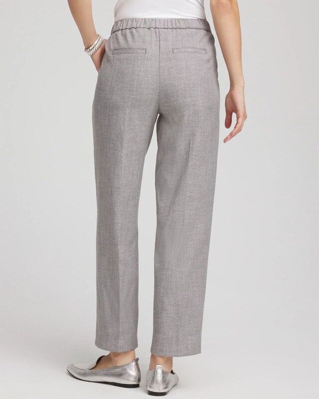 Shimmer Straight Tapered Ankle Pants - image 3